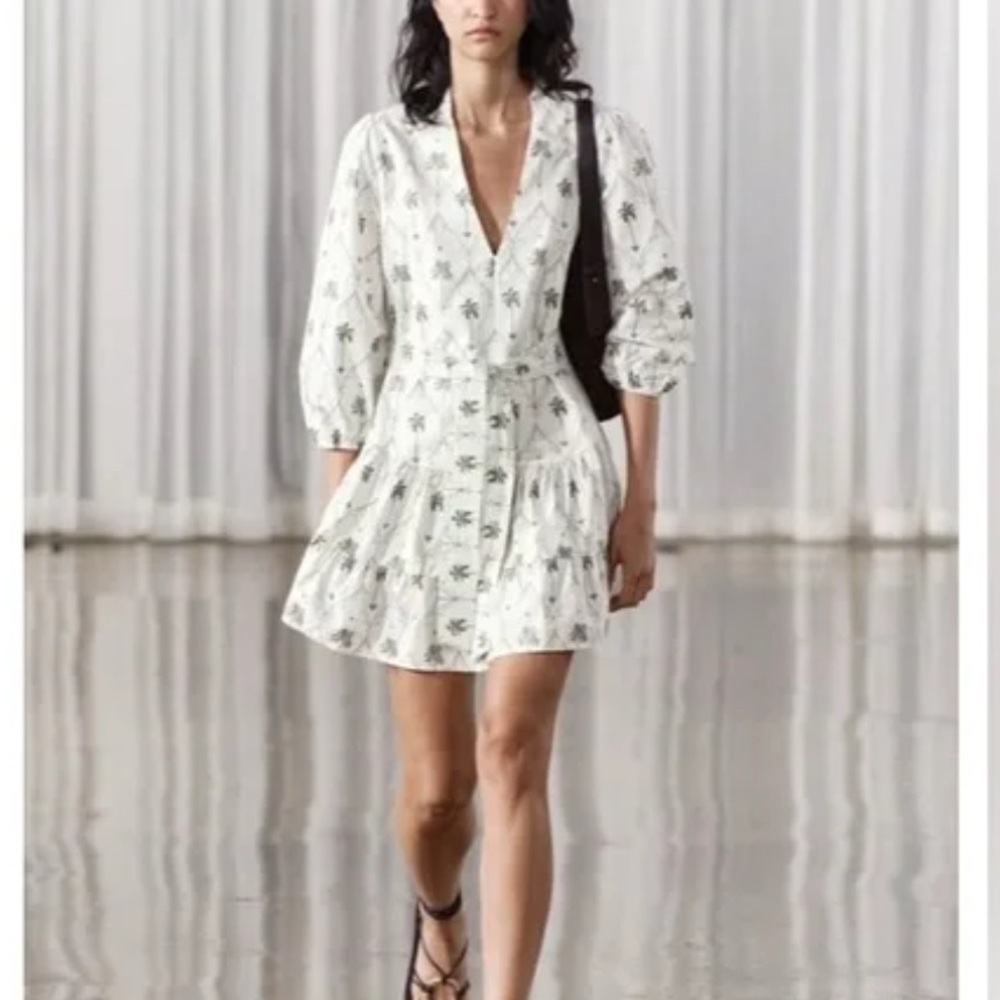 Zara Palm Tree Print Dress